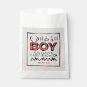 Das ist ein Junge! Rustikale Karierte Lumberjack B Geschenktütchen (Vorderseite)