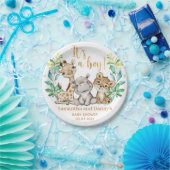 Das ist ein Junge! Safari Baby-Dusche Pappteller (Party)