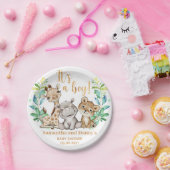 Das ist ein Junge! Safari Baby-Dusche Pappteller (Party)