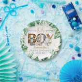 Das ist ein Junge! Safari Baby Shower Plate Pappteller (Party)