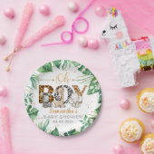 Das ist ein Junge! Safari Baby Shower Plate Pappteller (Party)