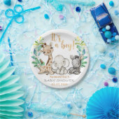 Das ist ein Junge! Safari Baby Shower Plate Pappteller (Party)