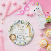Das ist ein Junge! Safari Baby Shower Plate Pappteller (Party)