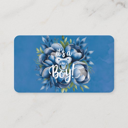 Das ist ein Junge! Schnuller- und Peoniebücher für Begleitkarte (Rückseite)