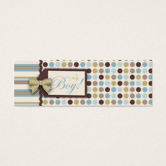 Das ist ein Junge! Skinny Gift Tag (Vorderseite)