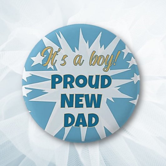 Das ist ein Junge! Stolz neuer Dad Button