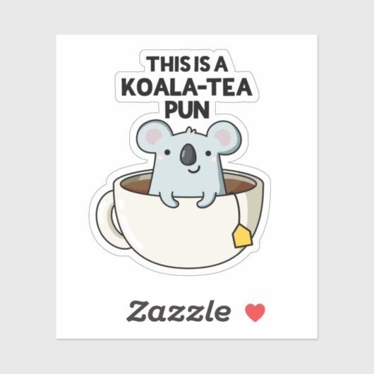 Das ist ein Koala-Tee Pun Funny Koala Pun Aufkleber (Blatt)
