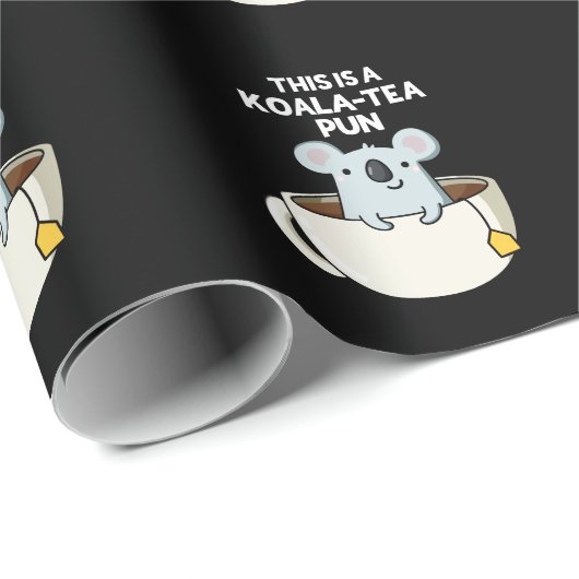 Das ist ein Koala-Tee Pun Funny Koala Pun Dark BG Geschenkpapier (Rolleneckpunkt)