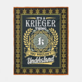Das ist ein Krieger, den man nicht verstehen konnt Fleecedecke (Vorderseite)