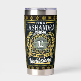 Das ist ein Lashandra, das man nicht verstehen kon Thermobecher