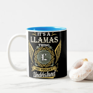 Das ist ein Llamas-Ding, das man nicht verstehen k Zweifarbige Tasse