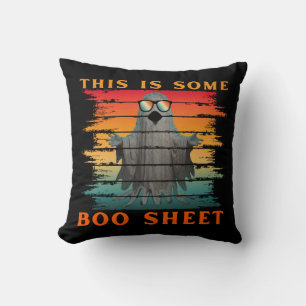Das ist ein lustiges Halloween-Geist- Boo-Blatt Kissen
