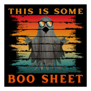 Das ist ein lustiges Halloween-Geist- Boo-Blatt Poster