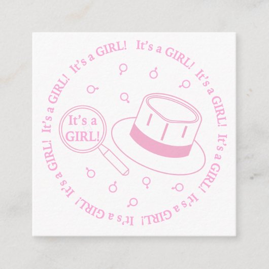 Das ist ein Mädchen! Begleitkarte (Vorderseite)
