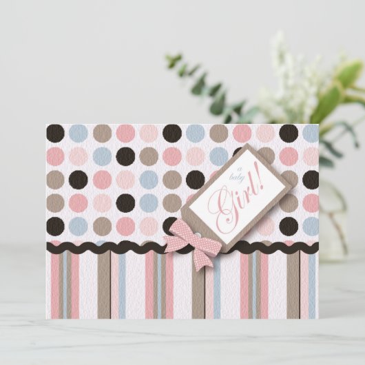 Das ist ein Mädchen!Einladung Einladung (Stehend Vorderseite)