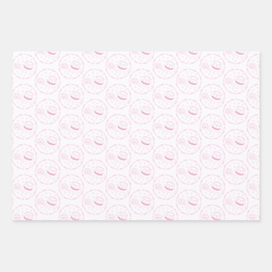 Das ist ein Mädchen! Geschenkpapier Set (Vorderseite)