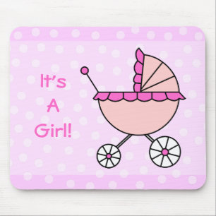 Das ist ein Mädchen! Pink-Babytragen Mousepad
