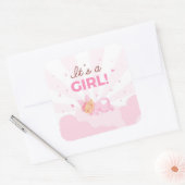 Das ist ein Mädchen Quadratischer Aufkleber (Umschlag)