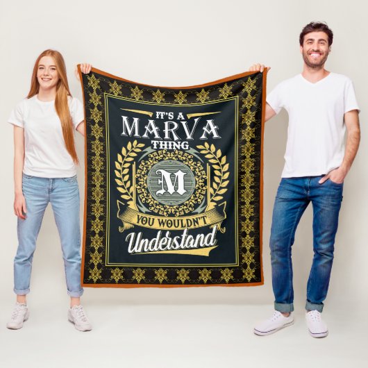 Das ist ein Marva-Ding, das man nicht verstehen ko Fleecedecke (Beispiel)