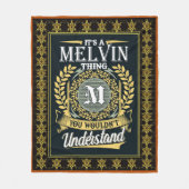 Das ist ein Melvin, das man nicht verstehen konnte Fleecedecke (Vorderseite)