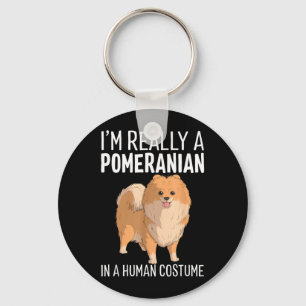 Das ist ein menschliches Kostüm Ein Pomeranian Hun Schlüsselanhänger