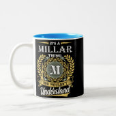 Das ist ein Millar, das man nicht verstehen konnte Zweifarbige Tasse (Links)