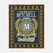 Das ist ein Mitchell, das man nicht verstehen konn Fleecedecke (Vorderseite)