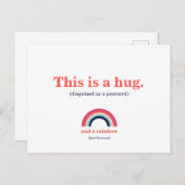 Das ist ein moderner, umarmter Regenbogen Postkarte (Vorne/Hinten)