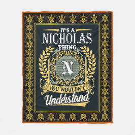 Das ist ein Nicholas, das man nicht verstehen konn Fleecedecke