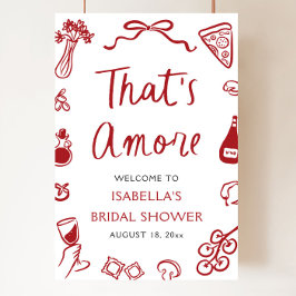 Das ist ein noch roteres italienisches Brautparty Poster