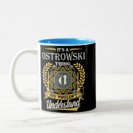 Das ist ein Ostrowski, das man nicht verstehen kon Zweifarbige Tasse