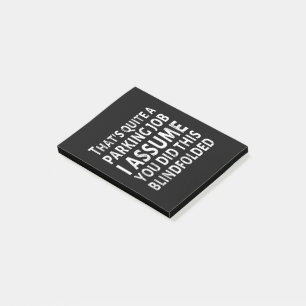 Das ist ein Parkjob - Schlechtes Parken Post-it Klebezettel