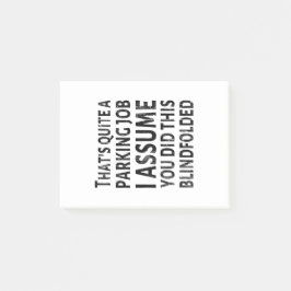 Das ist ein Parkjob - Schlechtes Parken Post-it Klebezettel