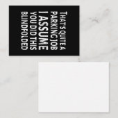 Das ist ein Parkjob - Schlechtes Parken Visitenkarte (Vorne/Hinten)