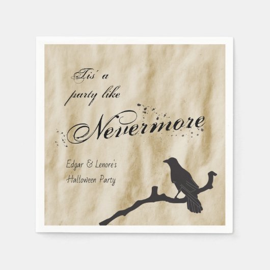 Das ist ein Party wie Nevermore Raven Halloween Serviette (Vorderseite)