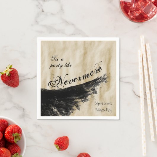 Das ist ein Party wie Nevermore Raven Wing Hallowe Serviette (Beispiel)