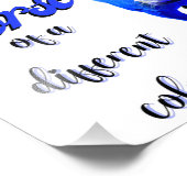 Das ist ein Pferd mit einer anderen Farbe in Blau Fotodruck (Ecke)