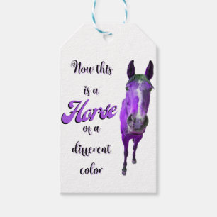 Das ist ein Pferd mit einer anderen Farbe Lila Geschenkanhänger