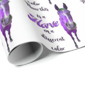 Das ist ein Pferd mit einer anderen Farbe Lila Geschenkpapier (Rolleneckpunkt)