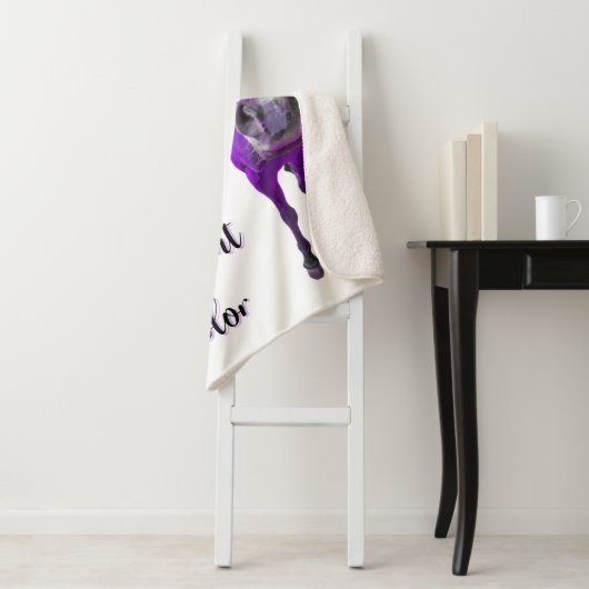 Das ist ein Pferd mit einer anderen Farbe Lila Sherpadecke (Beispiel)