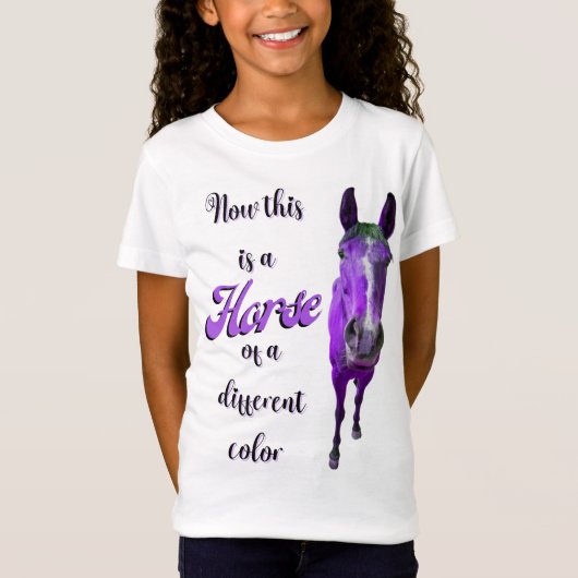 Das ist ein Pferd mit einer anderen Farbe Lila T-Shirt (Vorderseite)