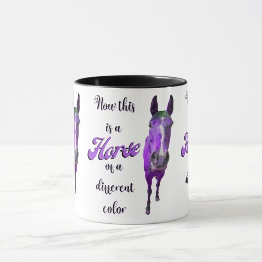 Das ist ein Pferd mit einer anderen Farbe Lila Tasse (Zentrum)