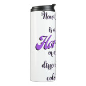 Das ist ein Pferd mit einer anderen Farbe Lila Thermosbecher (Nach links gedreht)