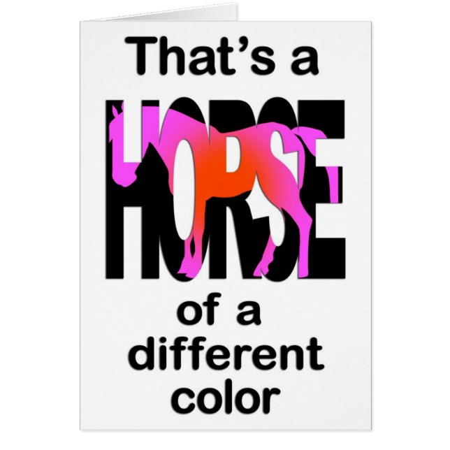 Das ist ein Pferd mit einer anderen Farbe Print (Vorne)