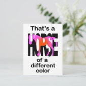 Das ist ein Pferd mit einer anderen Farbe Print Postkarte (Stehend Vorderseite)