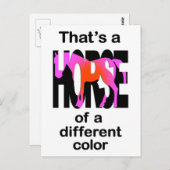 Das ist ein Pferd mit einer anderen Farbe Print Postkarte (Vorne/Hinten)