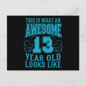 DAS IST EIN PHANTASTISCHER 13 JAHRE ALTER 13. Gebu Postkarte (Vorderseite)