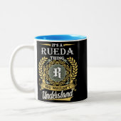 Das ist ein Rueda, das man nicht verstehen konnte Zweifarbige Tasse (Links)