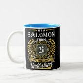 Das ist ein Salomon, das man nicht verstehen konnt Zweifarbige Tasse (Links)