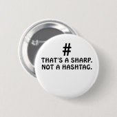 Das ist ein Scharfes nicht ein Hashtag Button (Vorne & Hinten)